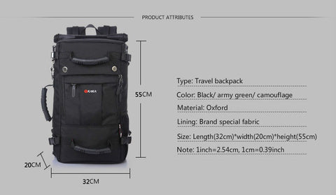 Image of Multifunction Hiking/Backpacking Travel Backpack
