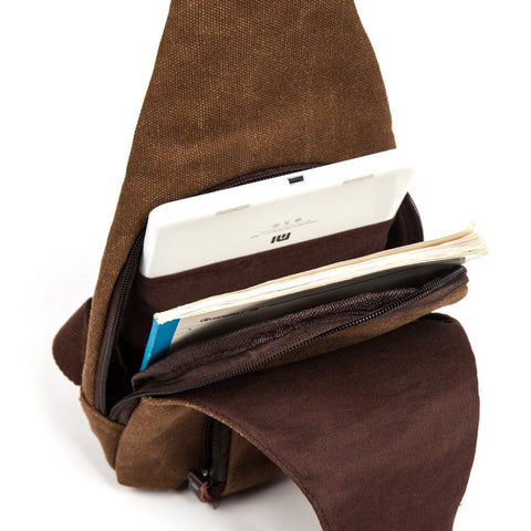 Image of Canvas Messenger Shoulder Bag