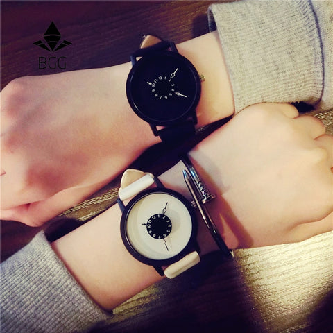 Image of Dial Watch Men/Women Leather Band