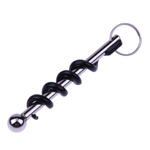 Image of Travel Size Mini Cork Screw Wine Bottle Opener Keyring