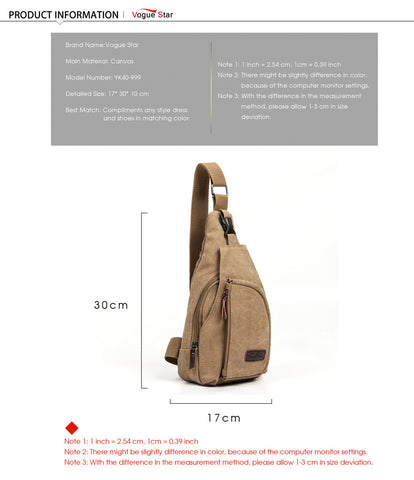 Image of Canvas Messenger Shoulder Bag