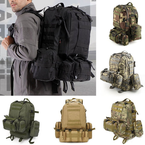 Image of 50L-70L Tactical Waterproof Camping Hiking Backpack With Molle Attachments
