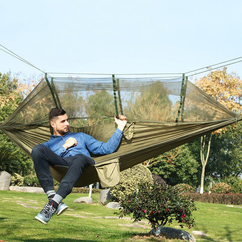 Image of 1-2 Person Outdoor Hammock With Mosquito Net