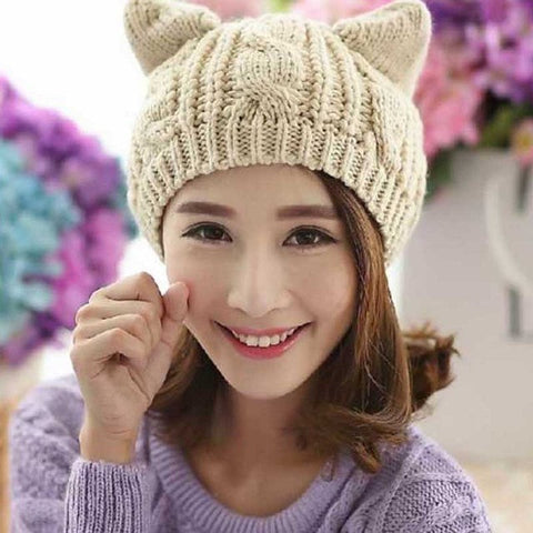 Image of Snow Kitten Knit Beanie