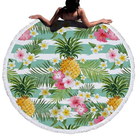 Image of Boho Round Microfiber Beach Towel - Multi Styles
