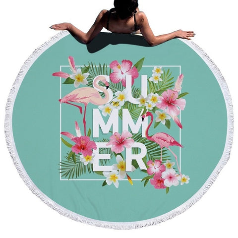 Image of Boho Round Microfiber Beach Towel - Multi Styles