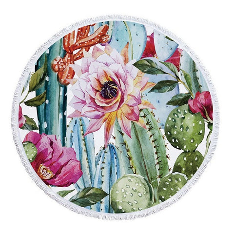 Image of Boho Round Microfiber Beach Towel - Multi Styles