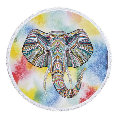 Image of Boho Round Microfiber Beach Towel - Multi Styles