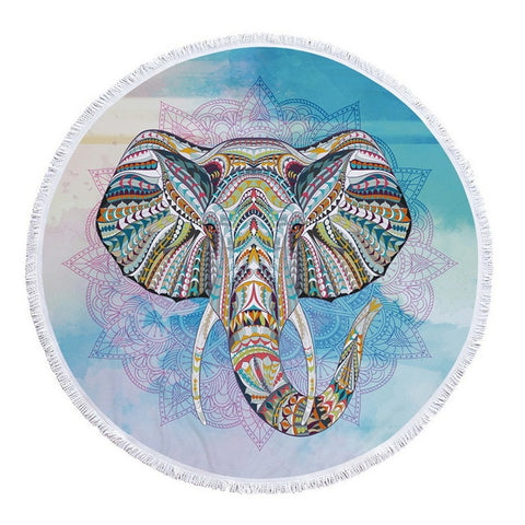 Image of Boho Round Microfiber Beach Towel - Multi Styles