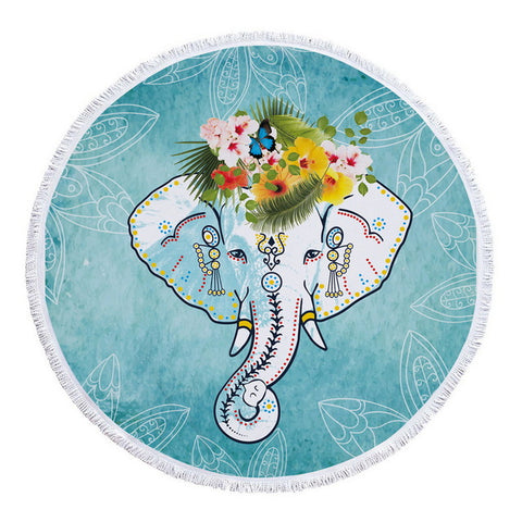 Image of Boho Round Microfiber Beach Towel - Multi Styles