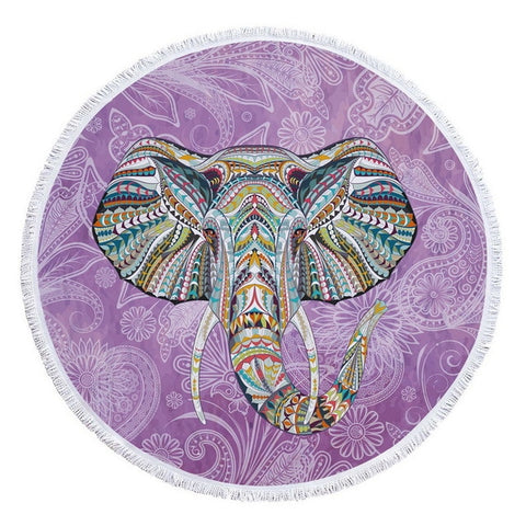 Image of Boho Round Microfiber Beach Towel - Multi Styles
