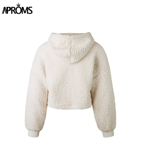 Image of Teddy Cropped Hoodie