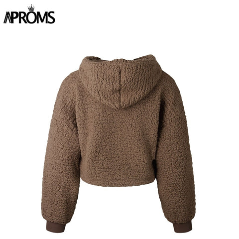 Image of Teddy Cropped Hoodie