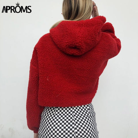 Image of Teddy Cropped Hoodie