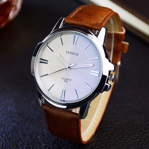 Mens Fashion Leather Work Watch