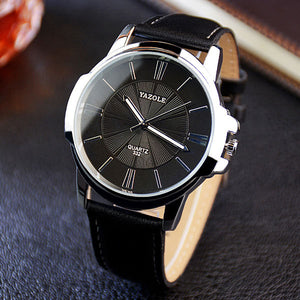 Mens Fashion Leather Work Watch