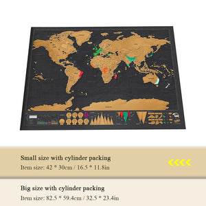 Scratch Off World Map Travel Edition- Cities Included