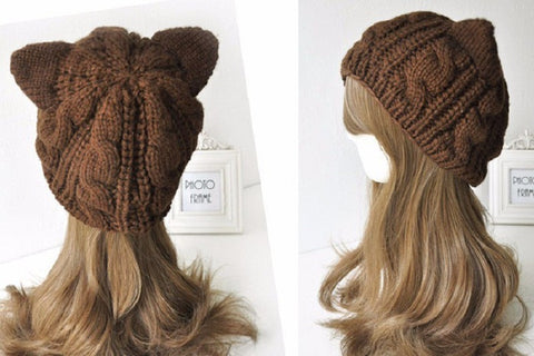 Image of Snow Kitten Knit Beanie