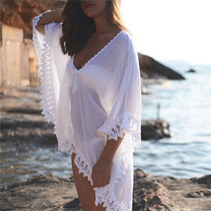 Sheer White Beach Cover Up