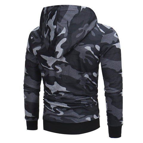 Image of Mens' Long Sleeve Camouflage Hoodie