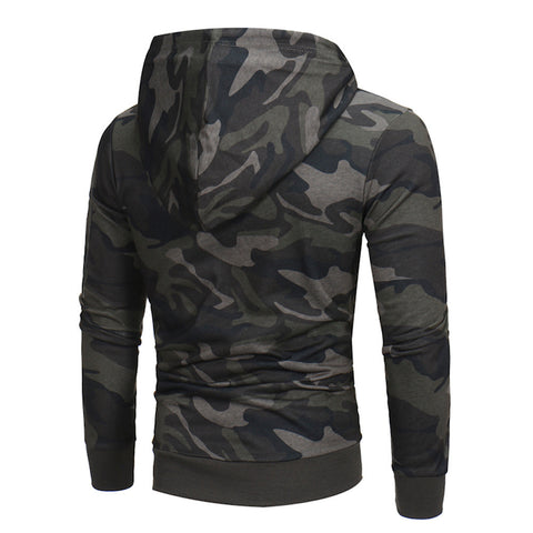 Image of Mens' Long Sleeve Camouflage Hoodie