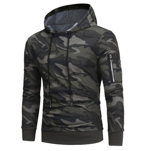 Mens' Long Sleeve Camouflage Hoodie