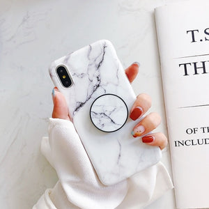 Marble Pattern iPhone Case with matching Pop Socket