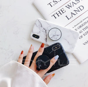 Marble Pattern iPhone Case with matching Pop Socket